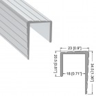 Aluminium U Trim for 18mm Panels (2mts)